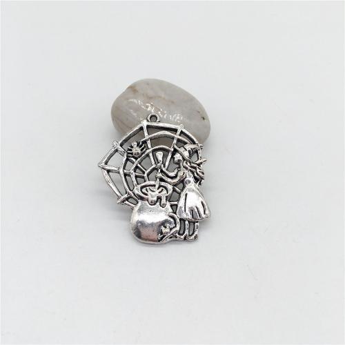 Sinc Alloy Pendants, Sorcerer, dath airgid antique plátáilte, DIY, 40x32mm, 100ríomhairí pearsanta/Mála, Díolta De réir Mála