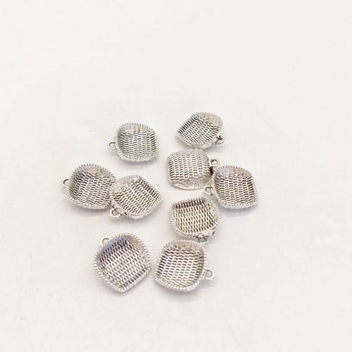 Sinc Alloy Pendants, dath airgid antique plátáilte, DIY, 13x15x4mm, 100ríomhairí pearsanta/Mála, Díolta De réir Mála