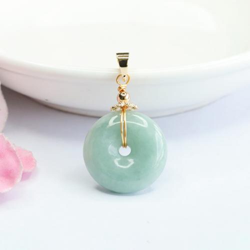 Bijoux Pendentifs en pierres gemmes, jade, avec laiton, style folk & DIY & styles différents pour le choix, grade A, pendant length 17-18mm, Vendu par PC