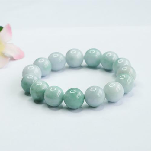 Jadeite Bracelet Round handmade folk style & Unisex Length Approx 6-8 Inch Sold By PC