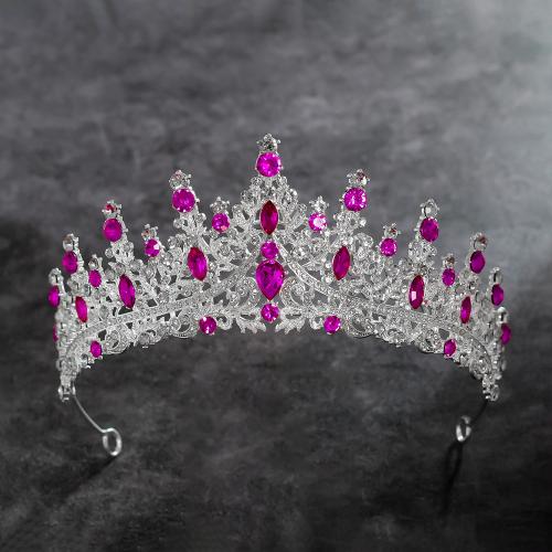 Bridal Tiaras Zinc Alloy with Crystal for bridal & with rhinestone Sold By PC