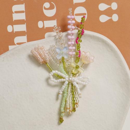 Haar Clip Bevindingen, Seedbead, handgemaakt, DIY, 84x80mm, Verkocht door PC