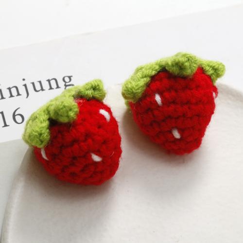 Hair Accessories DIY Findings Cotton Thread Strawberry handmade multifunctional Sold By PC