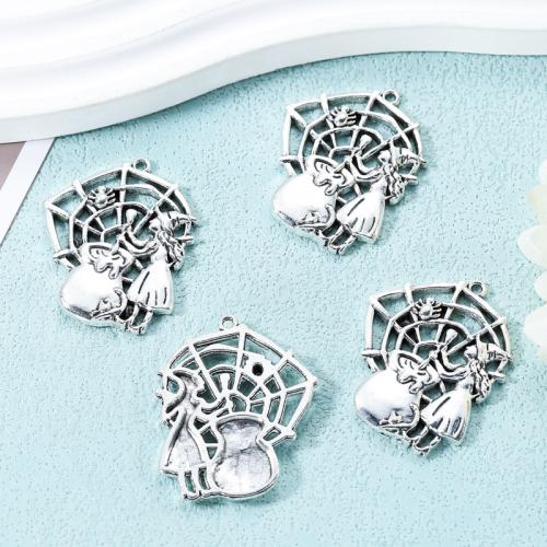 Zinc Alloy Pendants Spider Web antique silver color plated DIY nickel lead & cadmium free Approx Sold By Bag