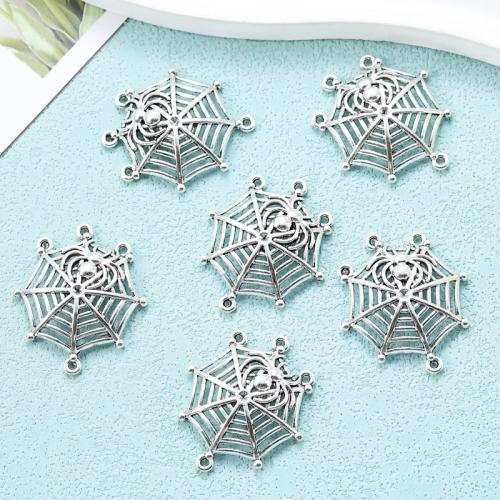 Zinc Alloy Connector Spider Web antique silver color plated DIY & 1/3 loop nickel lead & cadmium free Approx Sold By Bag