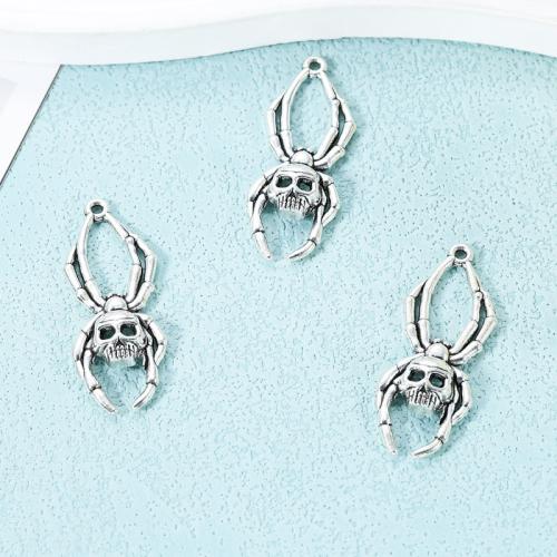 Zinc Alloy Skull Pendants antique silver color plated DIY nickel lead & cadmium free Approx Sold By Bag