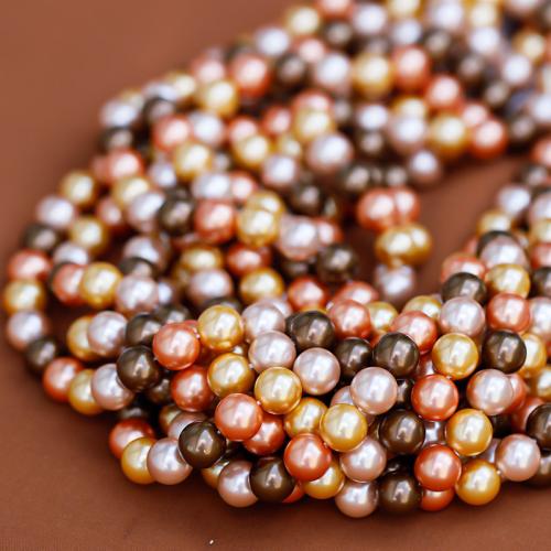 Peties perles de la mer du sud, Shell Pearl, Rond, DIY & normes différentes pour le choix, couleurs mélangées, Vendu par Environ 40 cm brin