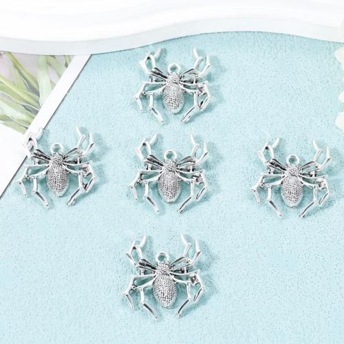 Zinc Alloy Animal Pendants Spider antique silver color plated DIY nickel lead & cadmium free Approx Sold By Bag