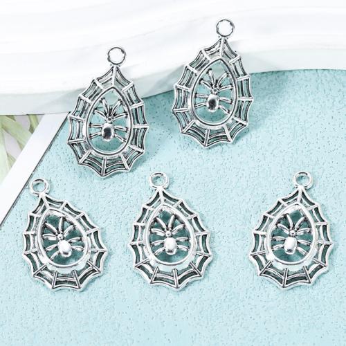 Zinc Alloy Pendants Spider Web antique silver color plated DIY nickel lead & cadmium free Approx Sold By Bag