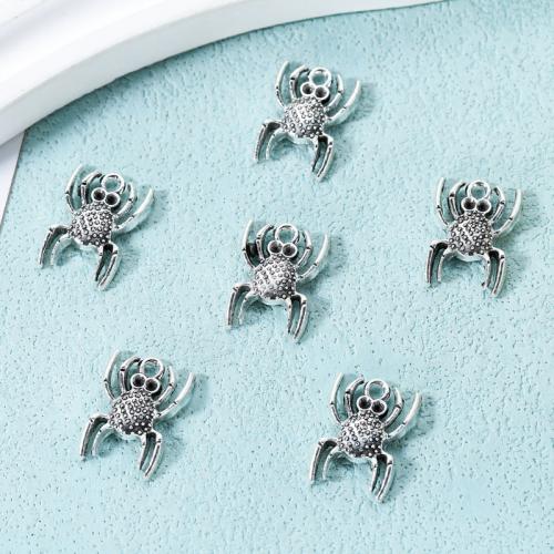 Zinc Alloy Animal Pendants Spider antique silver color plated DIY nickel lead & cadmium free Approx Sold By Bag