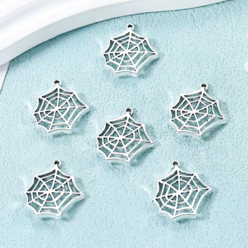 Zinc Alloy Pendants Spider Web antique silver color plated DIY nickel lead & cadmium free Approx Sold By Bag