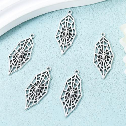 Zinc Alloy Pendants Spider Web antique silver color plated DIY nickel lead & cadmium free Approx Sold By Bag