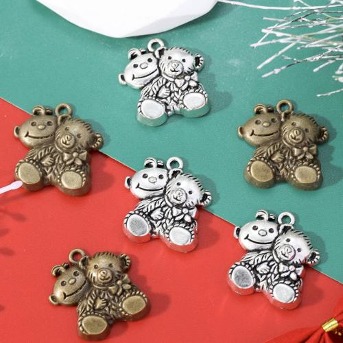 Zinc Alloy Animal Pendants Bear plated DIY nickel lead & cadmium free Approx Sold By Bag