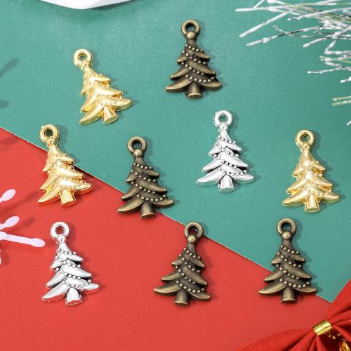 Zinklegering Kerst Hangers, Zinc Alloy, Kerstboom, plated, Kerstontwerp & DIY, meer kleuren voor de keuze, nikkel, lood en cadmium vrij, 21x19mm, Ca 100pC's/Bag, Verkocht door Bag