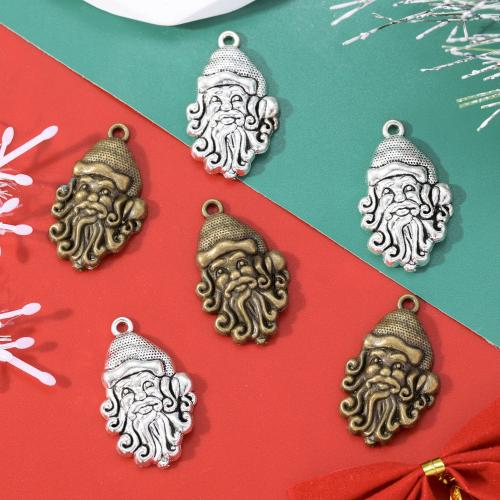 Zinc Alloy Christmas Pendants Santa Claus plated Christmas Design & DIY nickel lead & cadmium free Approx Sold By Bag