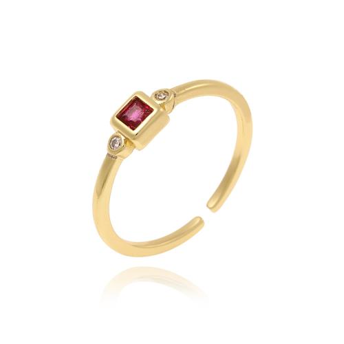 Cúbicos Circonia Micro Pave anillo de latón, metal, chapado, micro arcilla de zirconia cúbica & para mujer, más colores para la opción, Vendido por UD