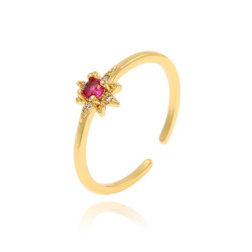 Cúbicos Circonia Micro Pave anillo de latón, metal, chapado, micro arcilla de zirconia cúbica & para mujer, más colores para la opción, Vendido por UD