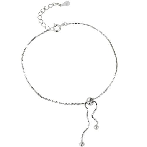 Pulseiras de prata, 925 prata esterlina, with 3CM extender chain, para mulher, prateado, comprimento Aprox 16 cm, vendido por PC