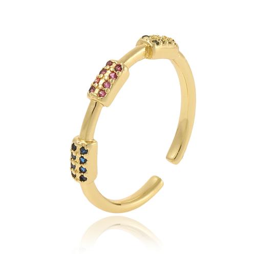 Cubic Zirconia Micro Pave Brass Ring plated micro pave cubic zirconia & for woman Sold By PC