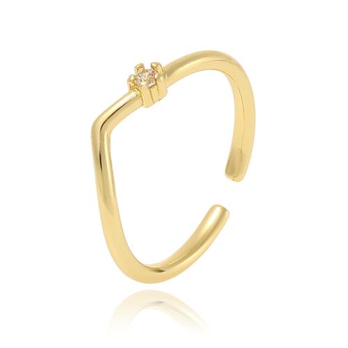 Cubic Zirconia Micro Pave Brass Ring plated micro pave cubic zirconia & for woman Sold By PC