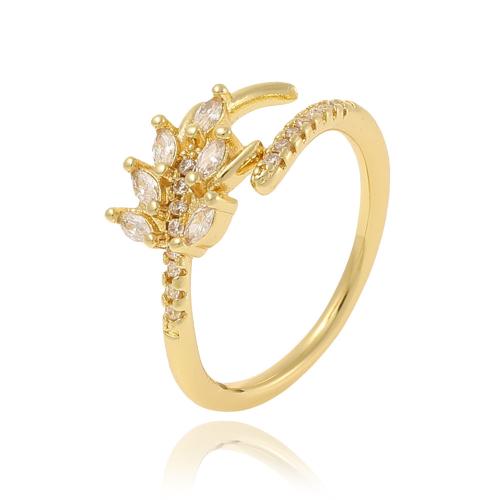 Cubic Zirconia Micro Pave Brass Ring plated micro pave cubic zirconia & for woman Sold By PC