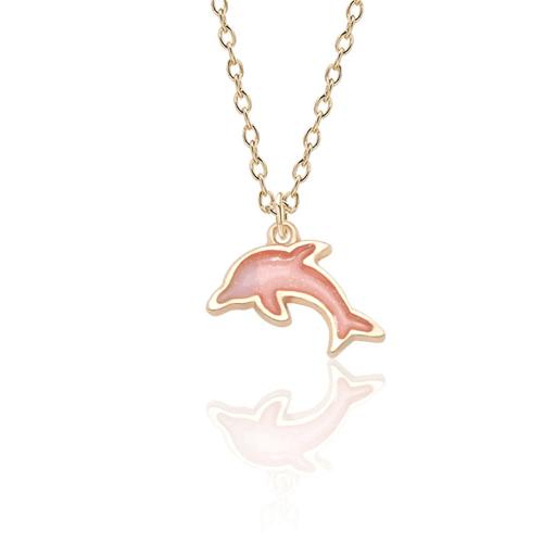 Zinc Alloy Jewelry Necklace plated cute & for woman & enamel Length Approx 41-50 cm Sold By PC