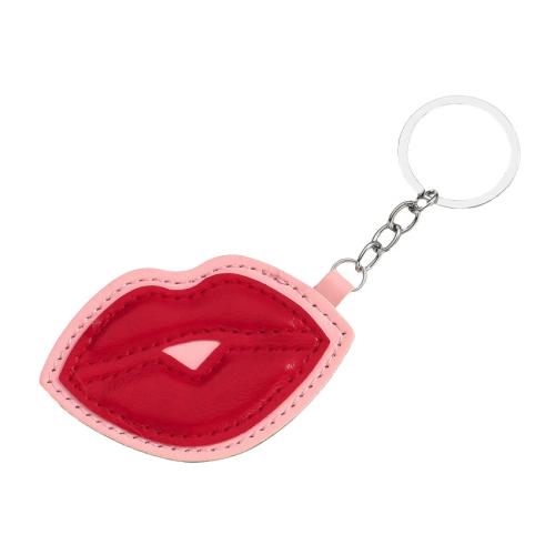 Zinc Alloy Key Clasp with PU Leather portable & multifunctional red Sold By PC