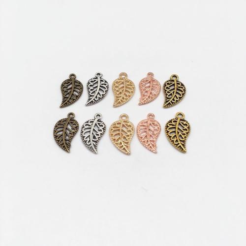 Zinc Alloy Leaf Pendants plated DIY Sold By Bag