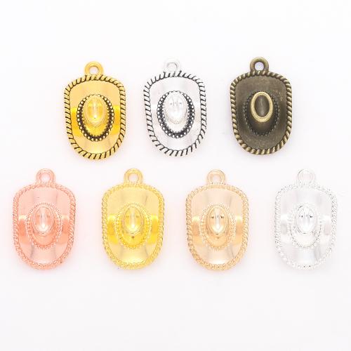 Zinc Alloy Hat pendentifs, alliage de zinc, chapeau, Placage, DIY, plus de couleurs à choisir, 14x22mm, 100PC/sac, Vendu par sac