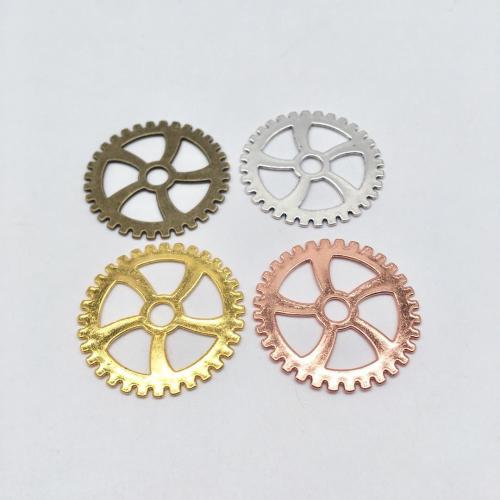 Sinc Alloy Pendants, Gear Roth, plátáilte, DIY, dathanna níos mó le haghaidh rogha, 40.50x40.50x1mm, 100ríomhairí pearsanta/Mála, Díolta De réir Mála