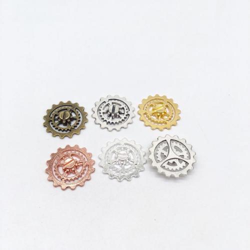 Sinc Alloy Pendants, Gear Roth, plátáilte, DIY, dathanna níos mó le haghaidh rogha, 22x22x4mm, 100ríomhairí pearsanta/Mála, Díolta De réir Mála