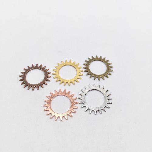 Sinc Alloy Pendants, Gear Roth, plátáilte, DIY, dathanna níos mó le haghaidh rogha, 22x22x1mm, 100ríomhairí pearsanta/Mála, Díolta De réir Mála