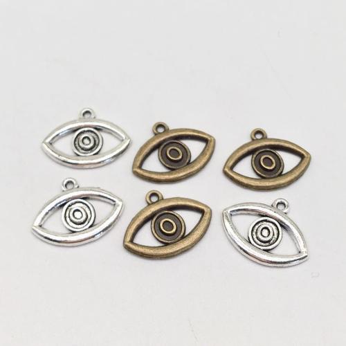 Sinc Alloy Pendants, Eye, plátáilte, DIY, dathanna níos mó le haghaidh rogha, 16x21x2mm, 100ríomhairí pearsanta/Mála, Díolta De réir Mála