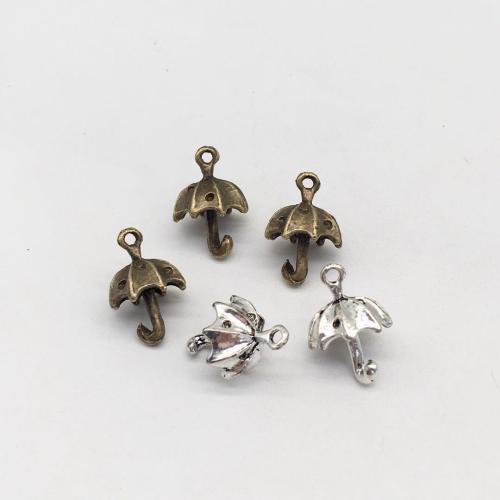 Sinc Alloy Pendants, Umbrella, plátáilte, DIY, dathanna níos mó le haghaidh rogha, 20x12mm, 100ríomhairí pearsanta/Mála, Díolta De réir Mála