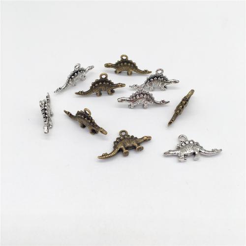 Zinc Alloy Animal Pendants Dinosaur plated DIY Sold By Bag