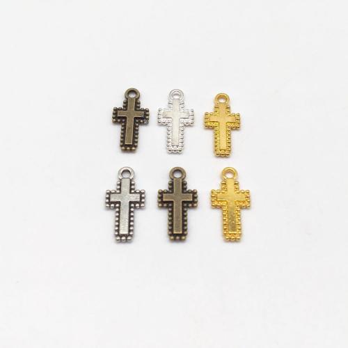 Pendants since Alloy Croise, Sinc Alloy, Cross, plátáilte, DIY, dathanna níos mó le haghaidh rogha, 20x10mm, 100ríomhairí pearsanta/Mála, Díolta De réir Mála