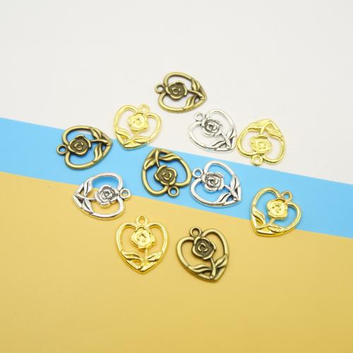 Zinc Alloy Heart Pendants plated DIY Sold By Bag