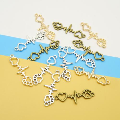 Zinc Alloy Heart Pendants plated DIY Sold By Bag