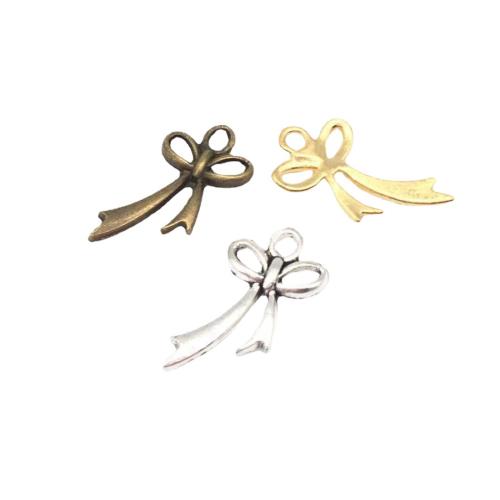 Zinc Alloy Bowknot Pendants plated DIY Sold By Bag