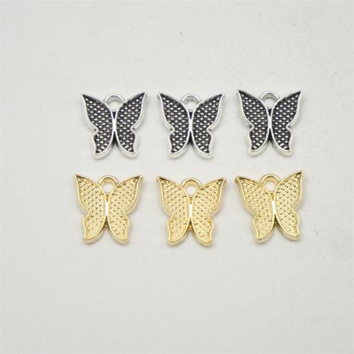 Zinc Alloy Animal Pendants Butterfly plated DIY Sold By Bag