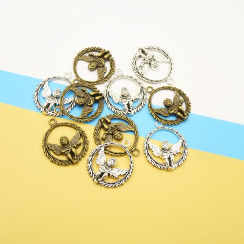 Zinc Alloy Pendants Round plated DIY Sold By Bag