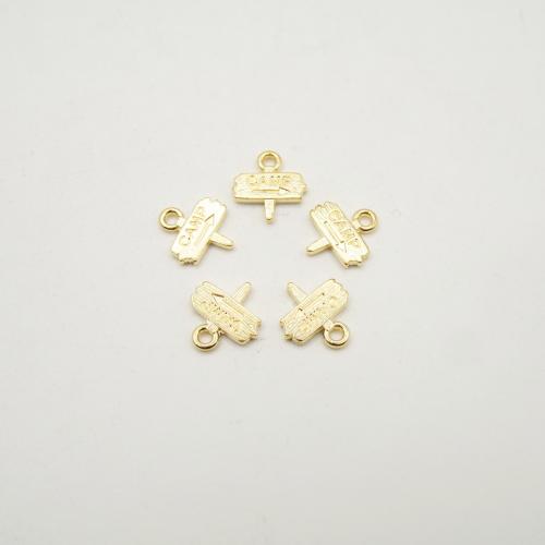 Ciondoli in lega di zinco, lega in zinco, cartello stradale, placcato, DIY, nessuno, 13x12x2mm, 100PC/borsa, Venduto da borsa