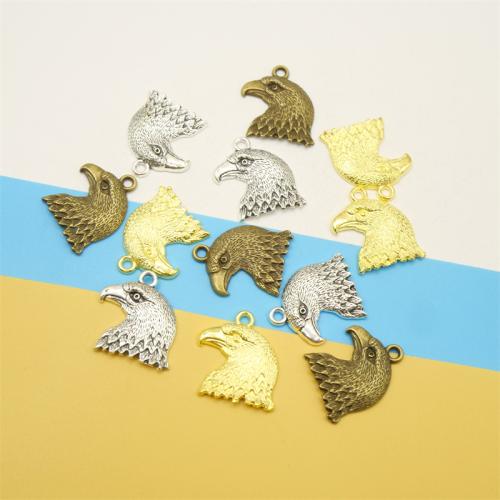 Zinc Alloy Animal Pendler, Eagle, forgyldt, du kan DIY, flere farver til valg, 21.50x18x1.50mm, 100pc'er/Bag, Solgt af Bag