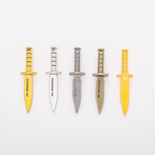 Zinc Alloy Pendants Sword plated DIY Sold By Bag