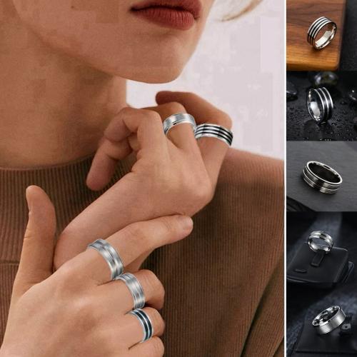 304 Stainless Steel Ring Set, 5 kusů & unisex & různé velikosti pro výběr & smalt, Původní barva, Velikost:6-13, Prodáno By nastavit