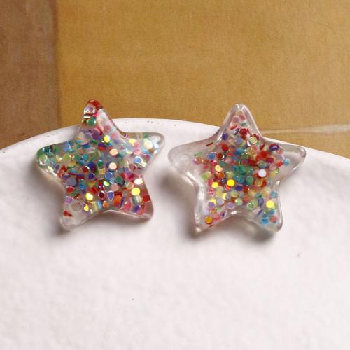 Hair Accessories DIY Findings Resin Star polished multifunctional Sold By PC