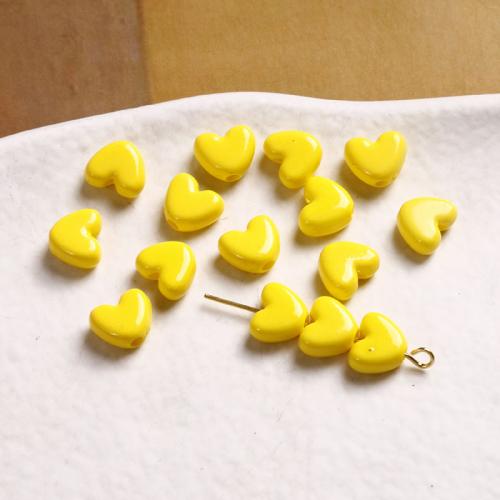 Acrylic Jewelry Beads Heart polished DIY Sold By PC