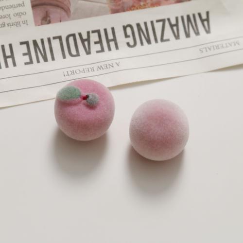 Mobile Phone DIY Decoration Resin with Flocking Fabric Apple Sold By PC