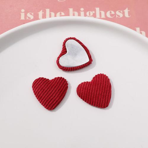 Mobile Phone DIY Decoration Corduroy Heart Sold By PC