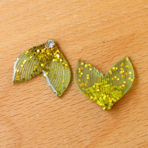 DIY Jewelry Supplies Resin Mermaid tail with rhinestone Sold By PC